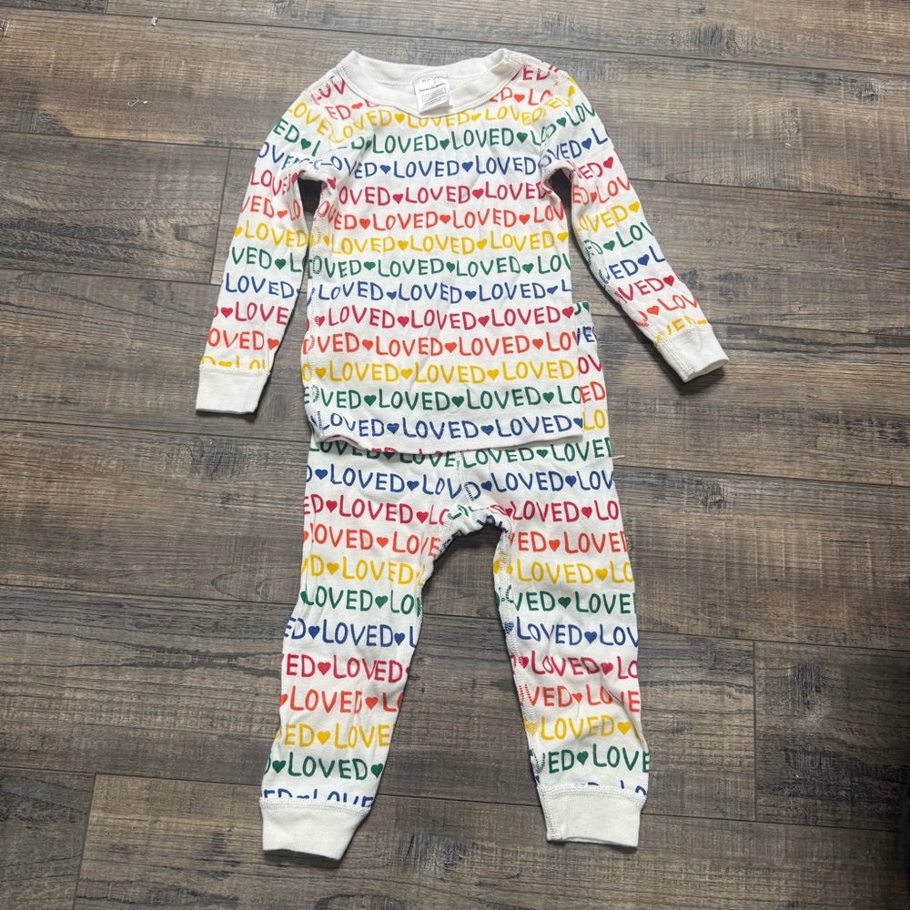 Hanna Andersson Loved Pride Multicolor Organic Cotton Pajamas Size 2T